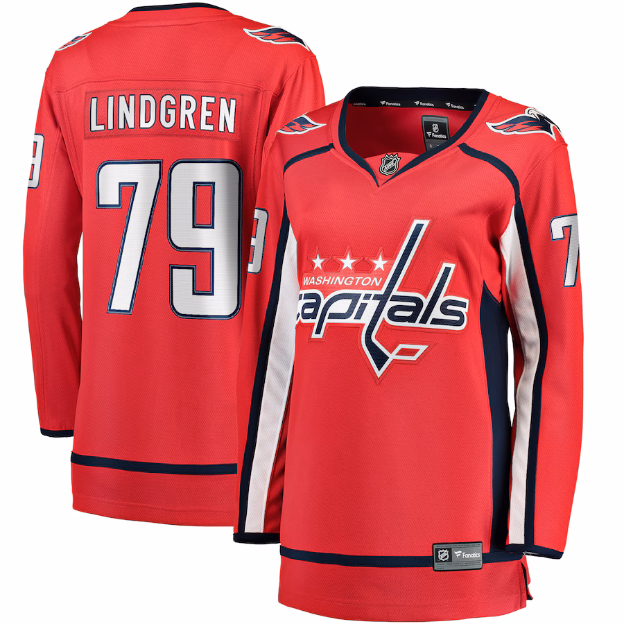 Women's Washington Capitals Charlie Lindgren Fanatics Red Home Breakaway Player Jersey - Puhuasuan