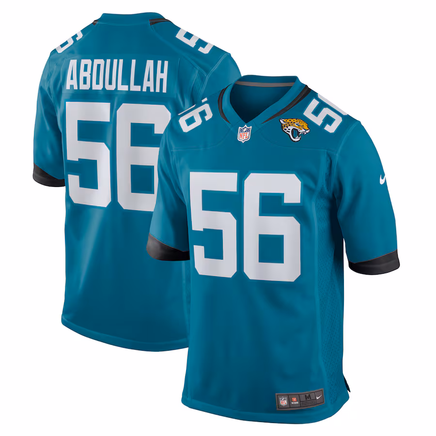 Men's Jacksonville Jaguars Yasir Abdullah Nike  Teal Team Game Jersey - Puhuasuan