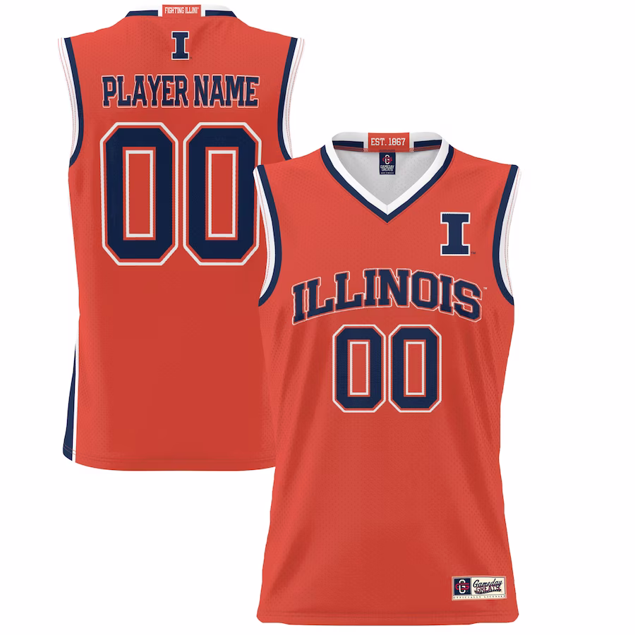 Illinois Fighting Illini GameDay Greats Unisex  Lightweight NIL Pick-A-Player Basketball Jersey - Orange - Puhuasuan