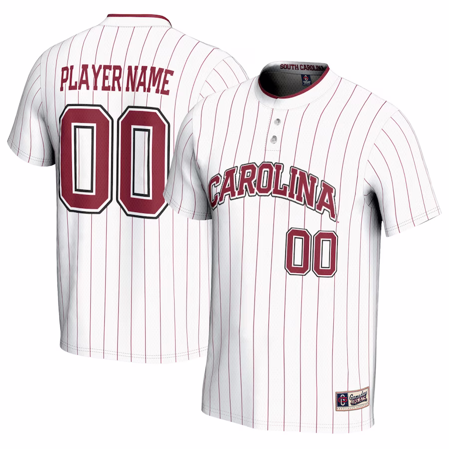 South Carolina Gamecocks GameDay Greats Youth NIL Pick-A-Player Lightweight Softball Jersey - White - Puhuasuan