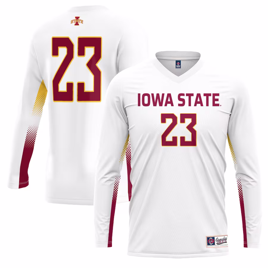 #1 Iowa State Cyclones GameDay Greats Unisex Lightweight Volleyball Jersey - White - Puhuasuan