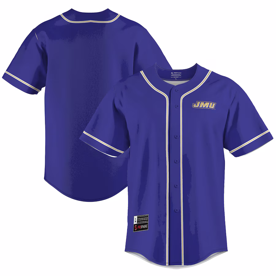Men's GameDay Greats  Purple James Madison Dukes  Lightweight Baseball Jersey - Puhuasuan