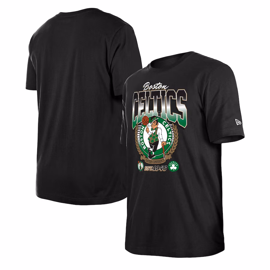 Unisex Boston Celtics New Era Black Summer Classics T-Shirt - Puhuasuan