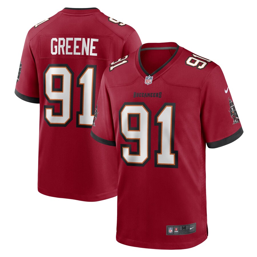 Men's Tampa Bay Buccaneers Mike Greene Nike Red Game Player Jersey - Puhuasuan