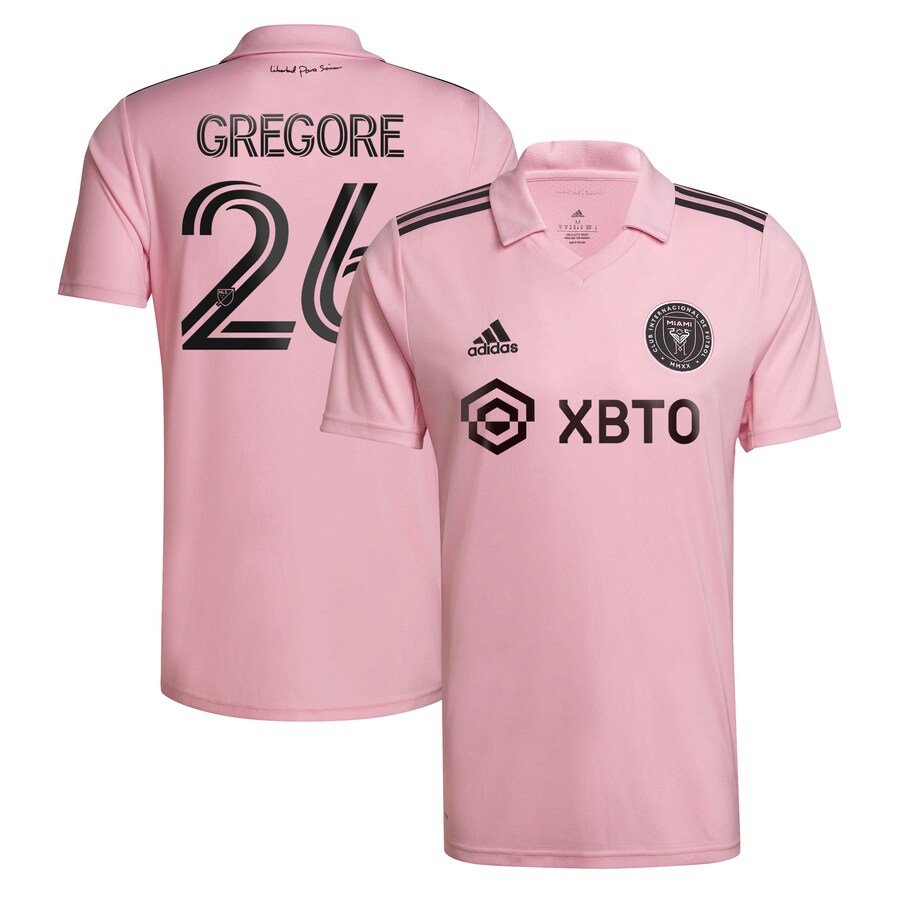 Men's Inter Miami CF Gregore adidas Pink 2022 The Heart Beat Kit Replica Team Player Jersey - Puhuasuan