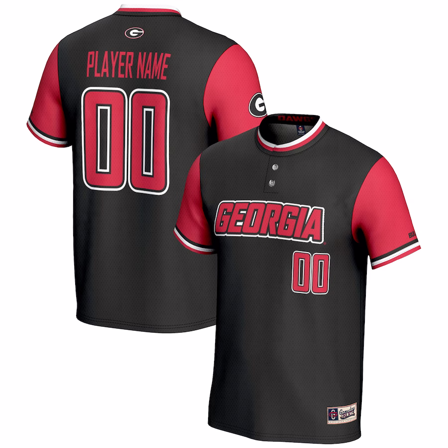 Georgia Bulldogs GameDay Greats Youth NIL Pick-A-Player Lightweight Softball Jersey - Black - Puhuasuan