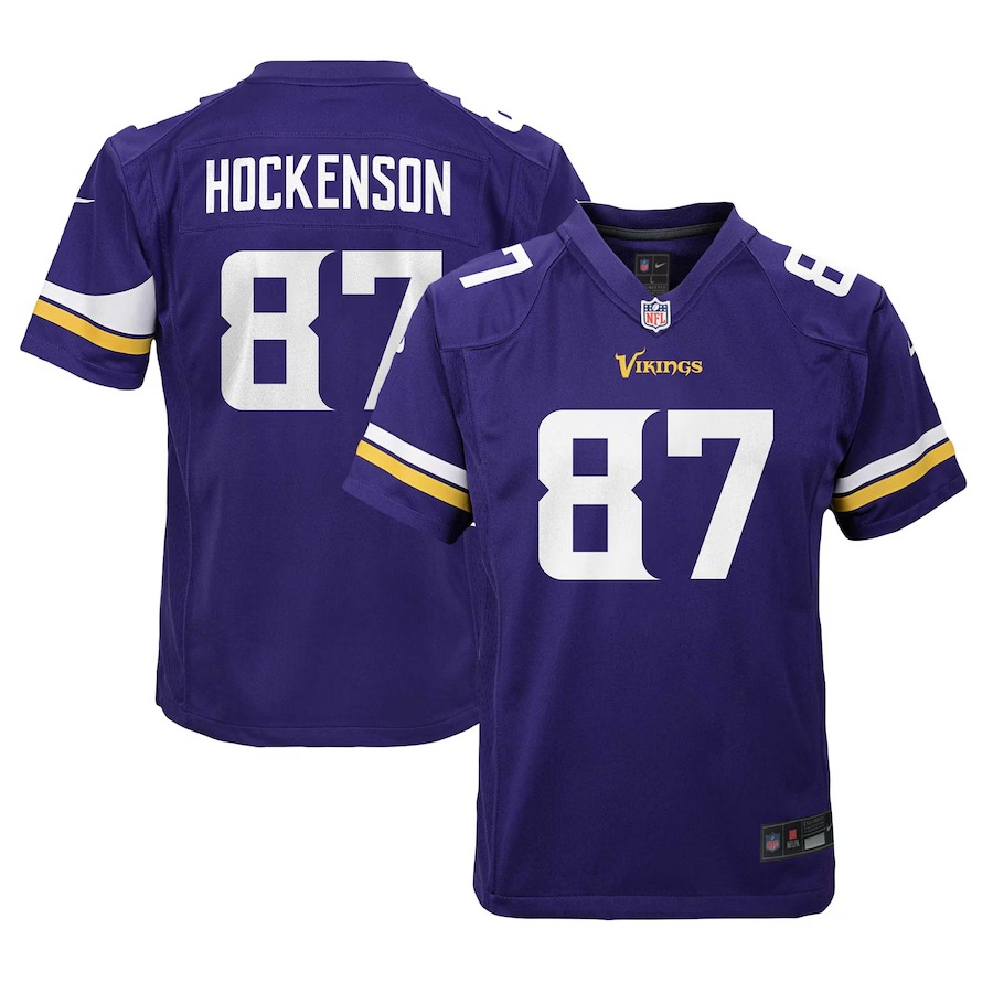 Youth Minnesota Vikings T.J. Hockenson Nike Purple Game Jersey - Puhuasuan