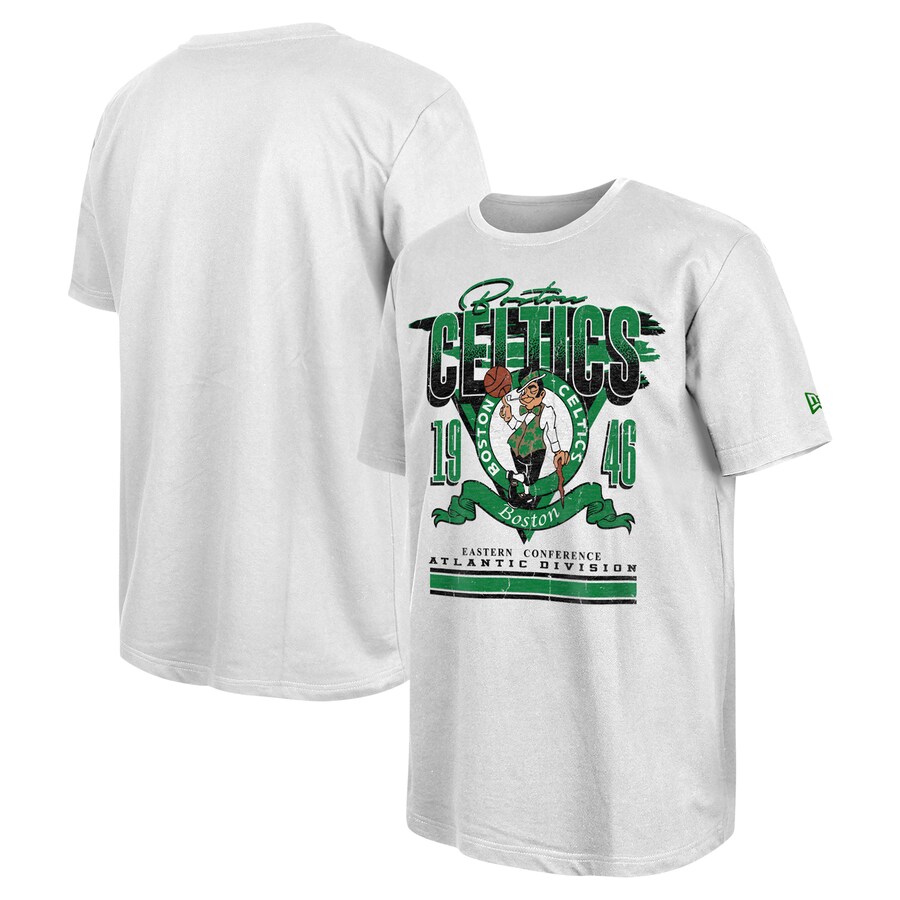 Men's Boston Celtics New Era White Sport Classics Oversized T-Shirt - Puhuasuan
