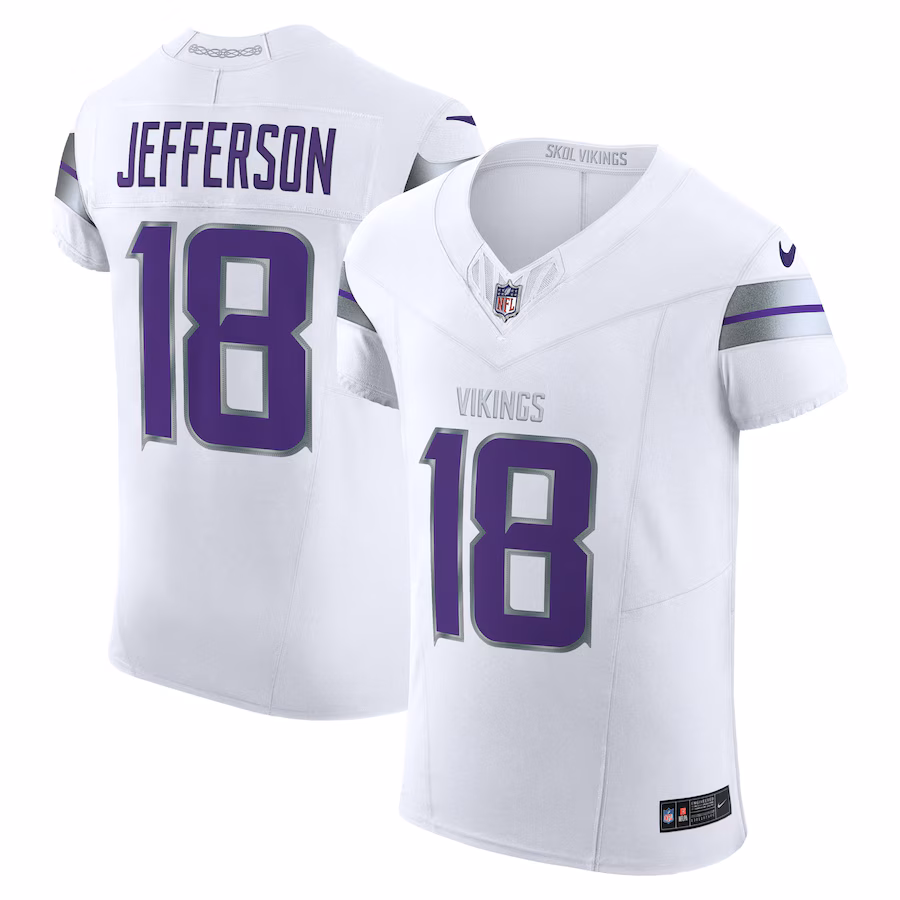 Men's Minnesota Vikings Justin Jefferson Nike White Alternate Vapor F.U.S.E. Elite Player Jersey - Puhuasuan