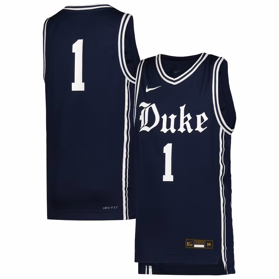 Youth Nike #1 Navy Duke Blue Devils Icon Replica Basketball Jersey - Puhuasuan