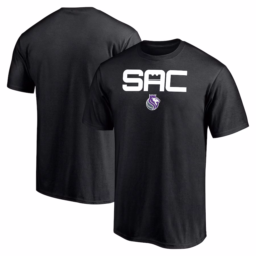 Men's Sacramento Kings Black Push Ahead T-Shirt - Puhuasuan