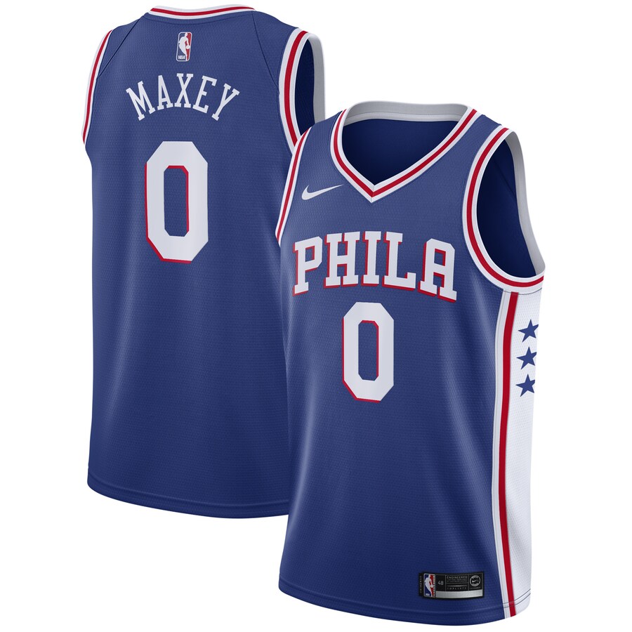 Philadelphia 76ers Tyrese Maxey Nike Royal Swingman Jersey Icon Edition - Puhuasuan