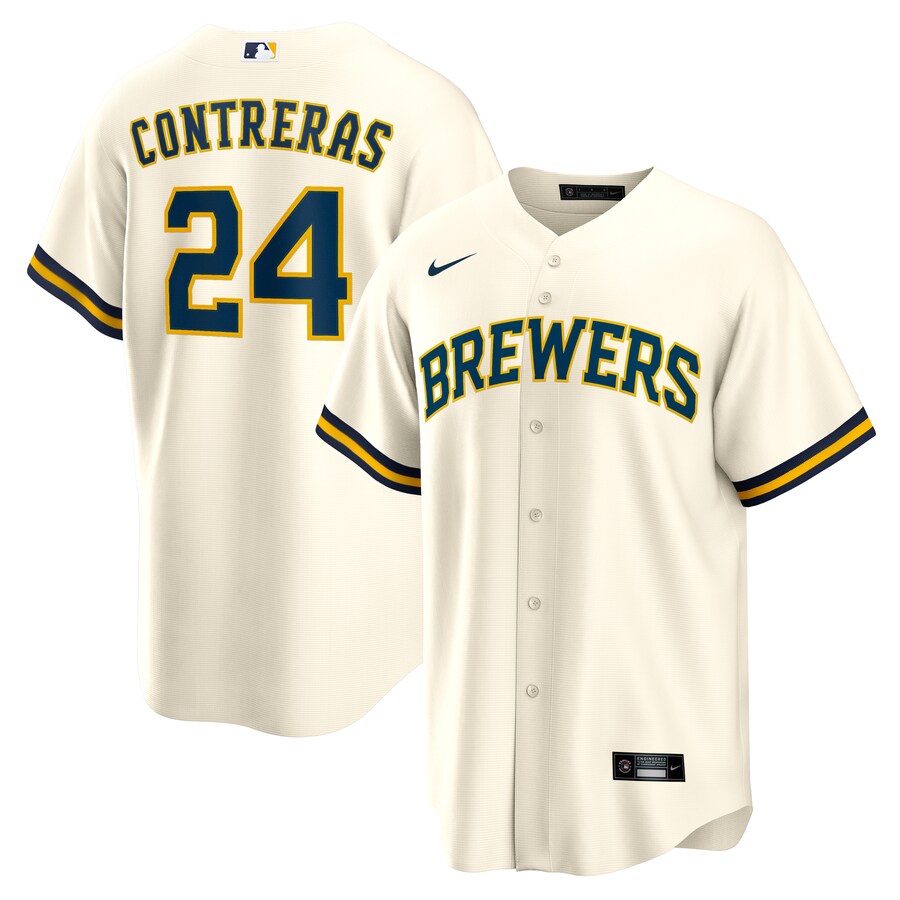 Men's Milwaukee Brewers William Contreras Nike Cream Home Replica Jersey - Puhuasuan
