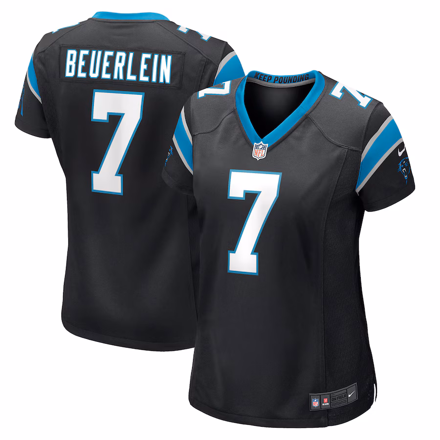 Women's Carolina Panthers Steve Beuerlein Nike Black Retired Player Jersey - Puhuasuan