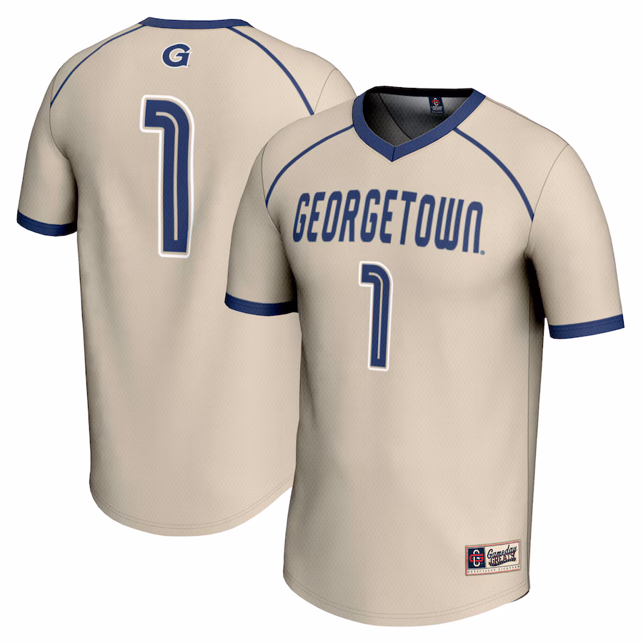 #1 Georgetown Hoyas GameDay Greats Unisex Lightweight Women's Lacrosse Jersey - Gray - Puhuasuan