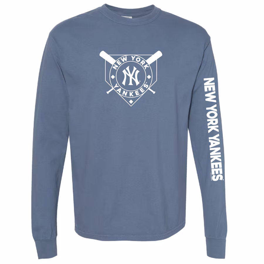 Women's New York Yankees Soft as a Grape Navy Pigment Dye Long Sleeve T-Shirt - Puhuasuan