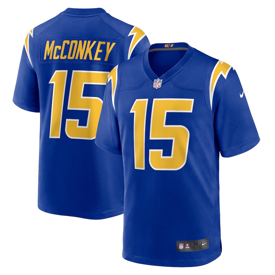 Men's Los Angeles Chargers Ladd McConkey Nike  Royal Alternate Game Jersey - Puhuasuan