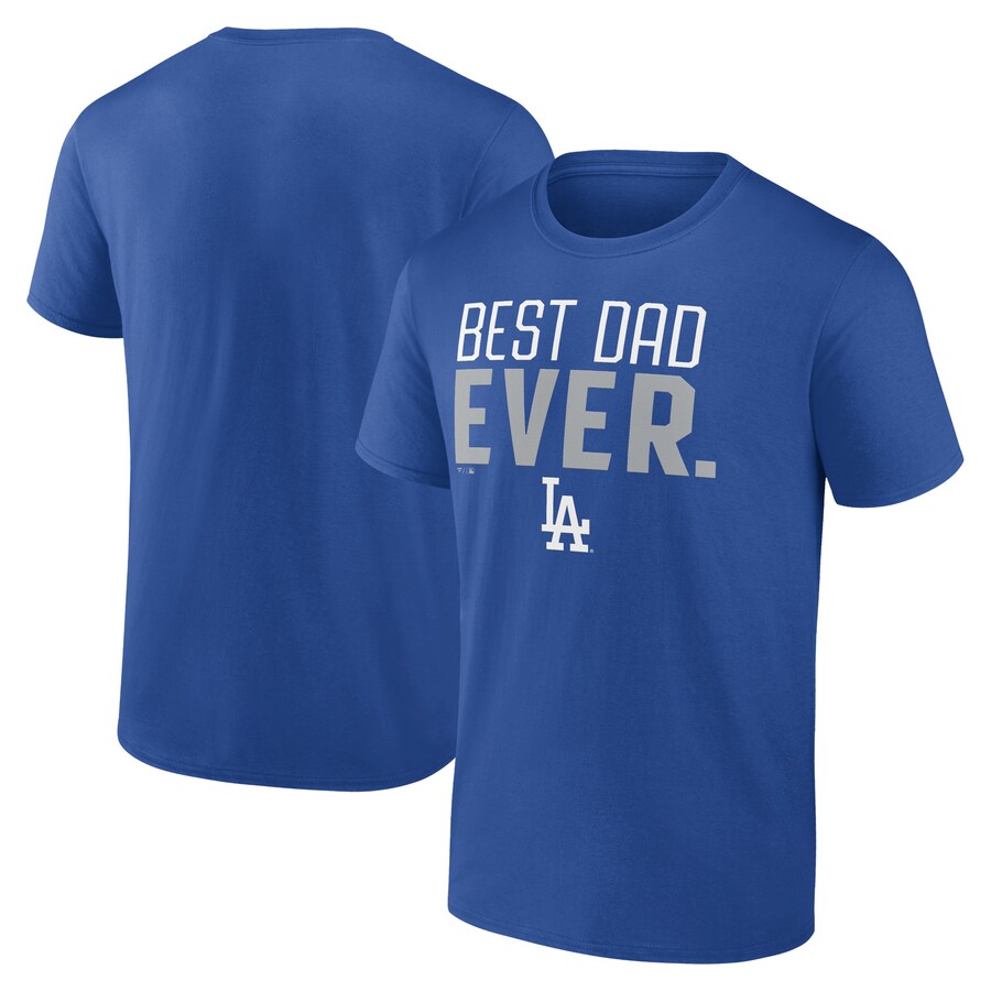 Men's Los Angeles Dodgers Royal Best Dad Ever T-Shirt - Puhuasuan
