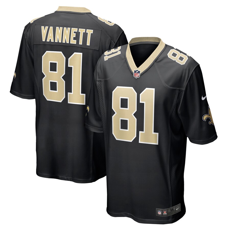 Men's New Orleans Saints Nick Vannett Nike Black Game Jersey - Puhuasuan