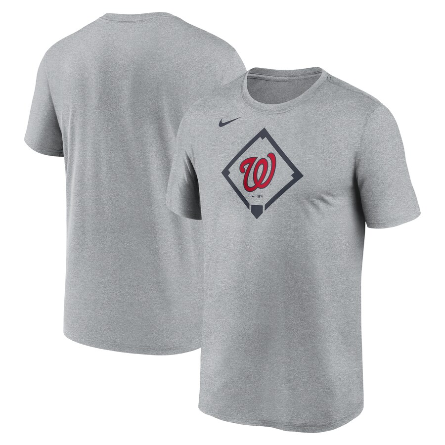 Men's Washington Nationals Nike Heather Gray Icon Legend Performance T-Shirt - Puhuasuan