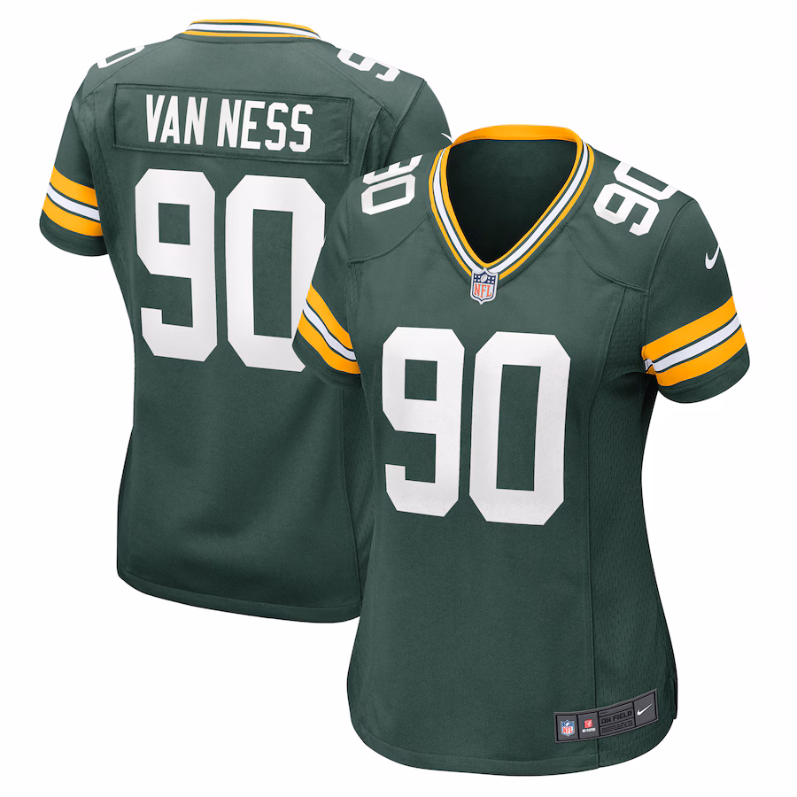 Women's Green Bay Packers Lukas Van Ness Nike Green Game Jersey - Puhuasuan