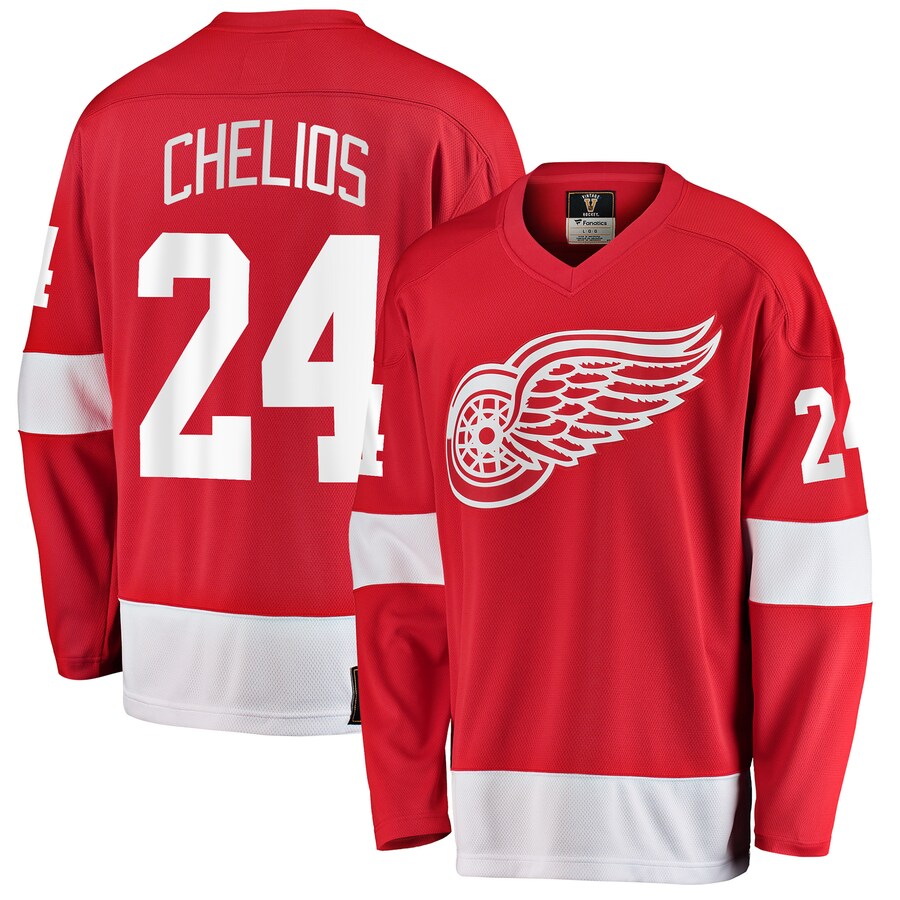 Men's Detroit Red Wings Chris Chelios Fanatics Branded Red Premier Breakaway Retired Player Jersey - Puhuasuan