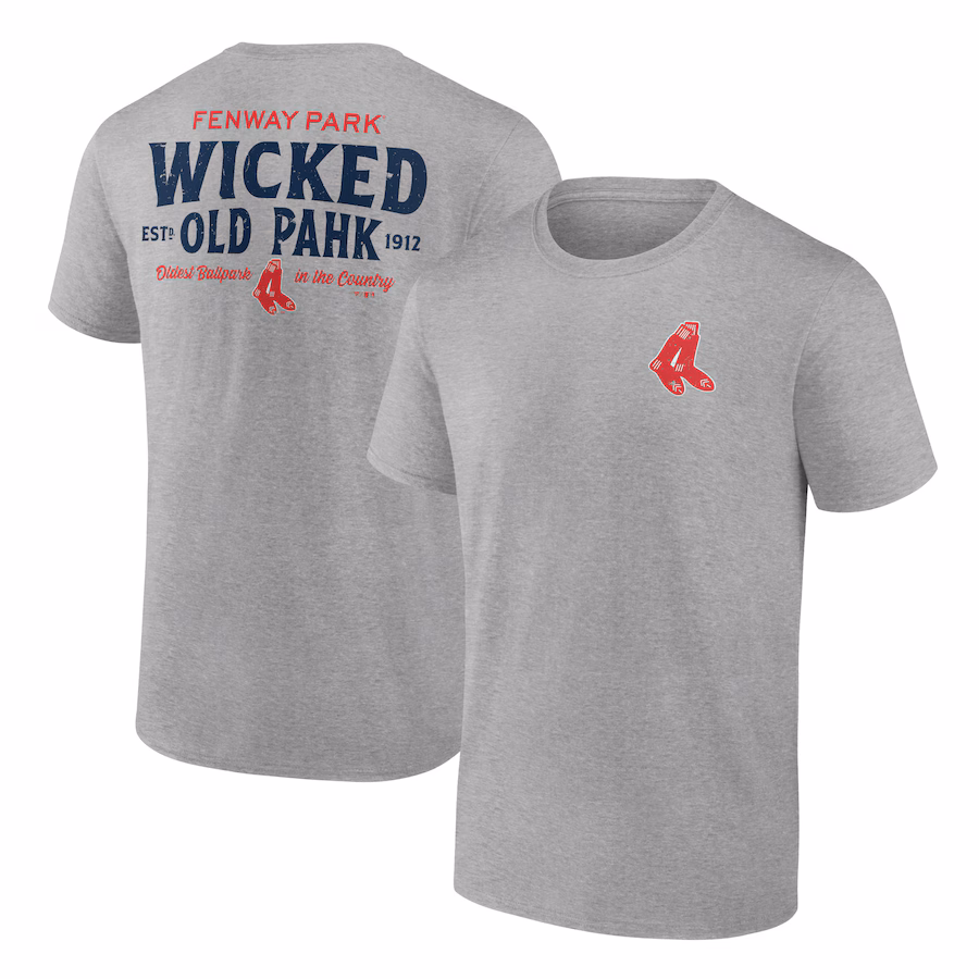 Men's Boston Red Sox Heather Gray Hometown Collection Old Fenway T-Shirt - Puhuasuan