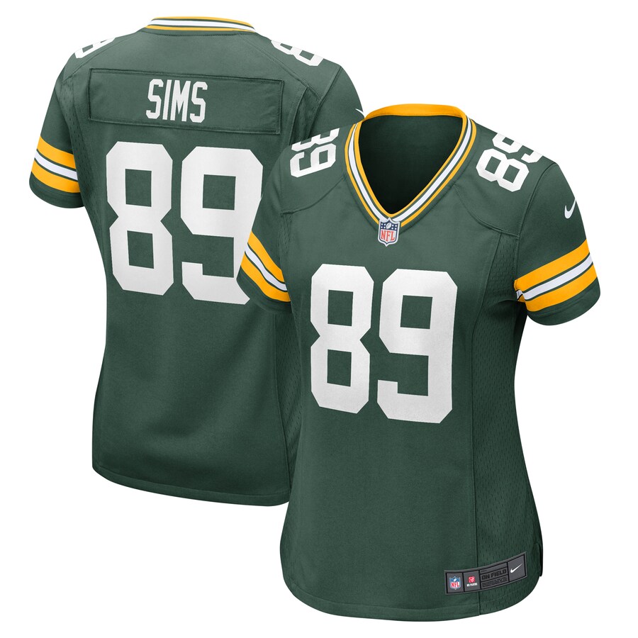 Women's Green Bay Packers Ben Sims Nike  Green Team Game Jersey - Puhuasuan