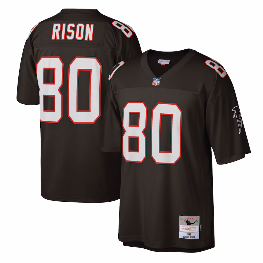 Men's Atlanta Falcons Andre Rison Mitchell & Ness Black Legacy Replica Jersey - Puhuasuan