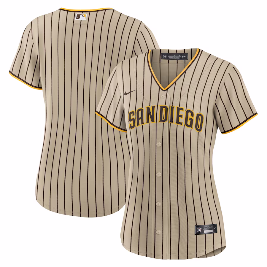 Women's San Diego Padres Nike Tan Alternate Replica Team Jersey - Puhuasuan