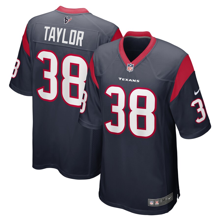 Men's Houston Texans J.J. Taylor Nike Navy Team Game Jersey - Puhuasuan