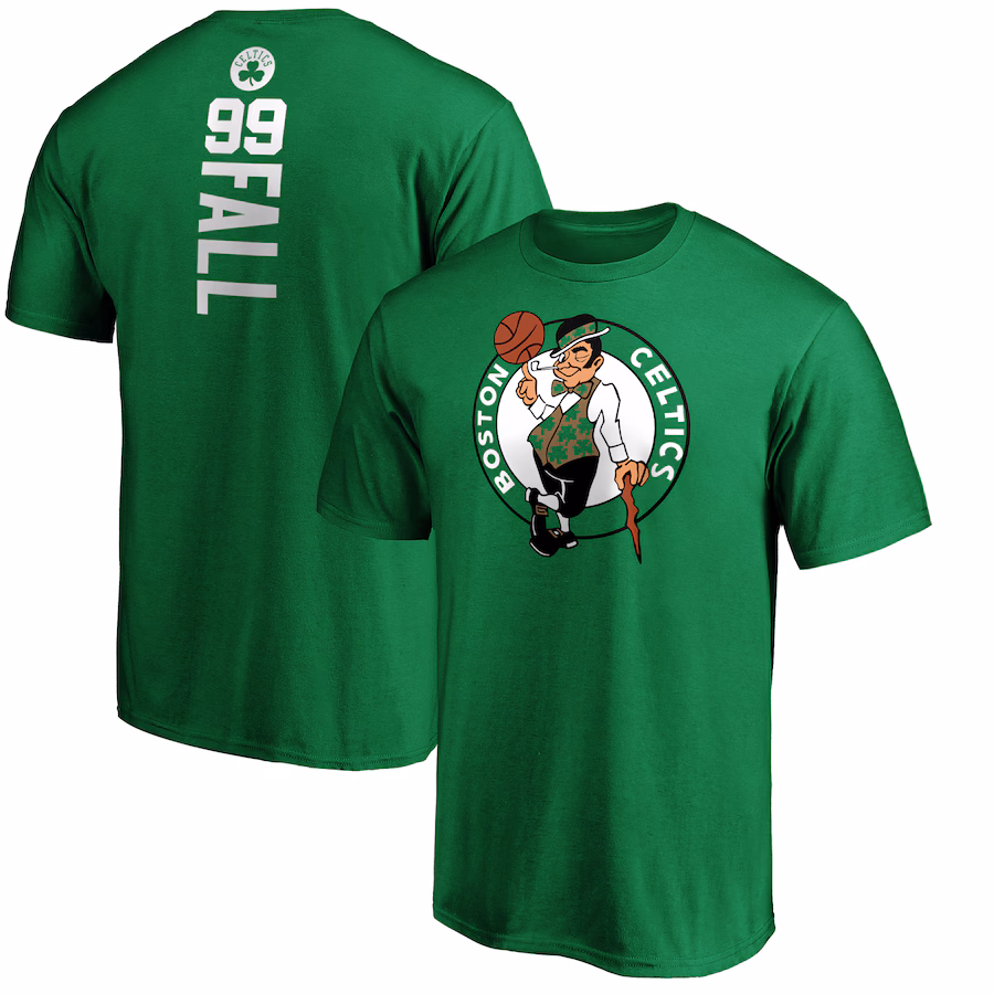 Men's Boston Celtics Tacko Fall Fanatics Kelly Green Playmaker Name & Number T-Shirt - Puhuasuan