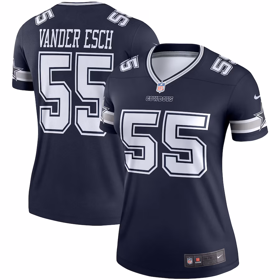 Women's Dallas Cowboys Leighton Vander Esch Nike Navy Legend Player Performance Top - Puhuasuan