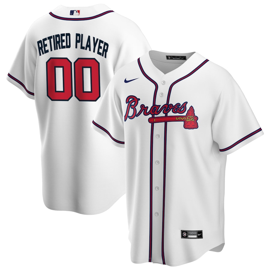 Men's Atlanta Braves Nike White Home Pick-A-Player Retired Roster Replica Jersey - Puhuasuan