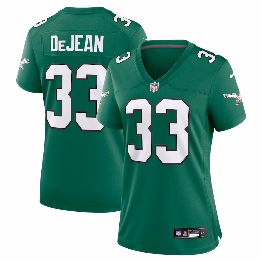 Women's Philadelphia Eagles Cooper DeJean Nike  Kelly Green Alternate Game Jersey - Puhuasuan