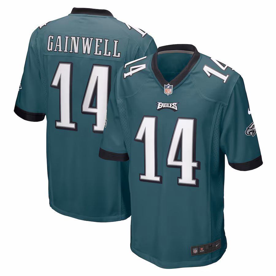 Men's Philadelphia Eagles Kenneth Gainwell Nike Midnight Green Game Jersey - Puhuasuan