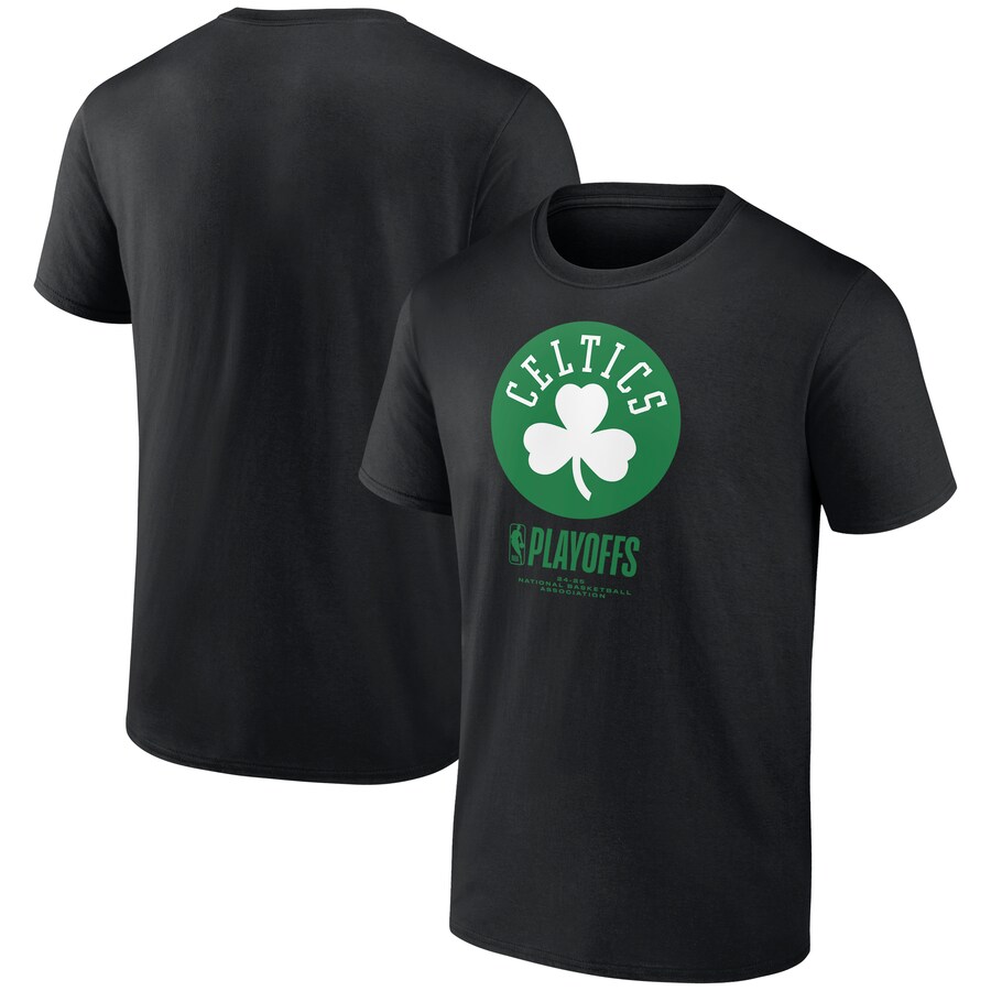 Men's  Boston Celtics Black 2025 NBA Playoffs Alley Oop T-Shirt - Puhuasuan