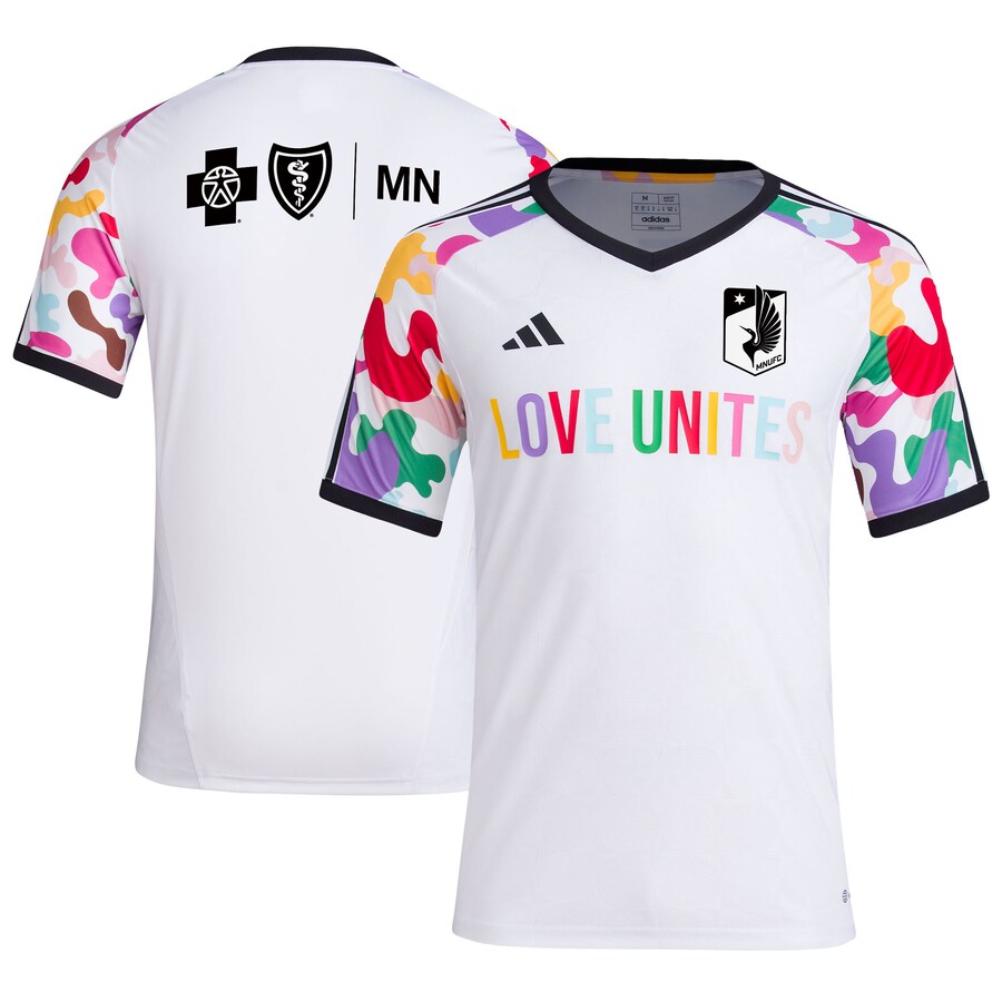 Men's Minnesota United FC  adidas White 2023 Pride Pre-Match Top - Puhuasuan