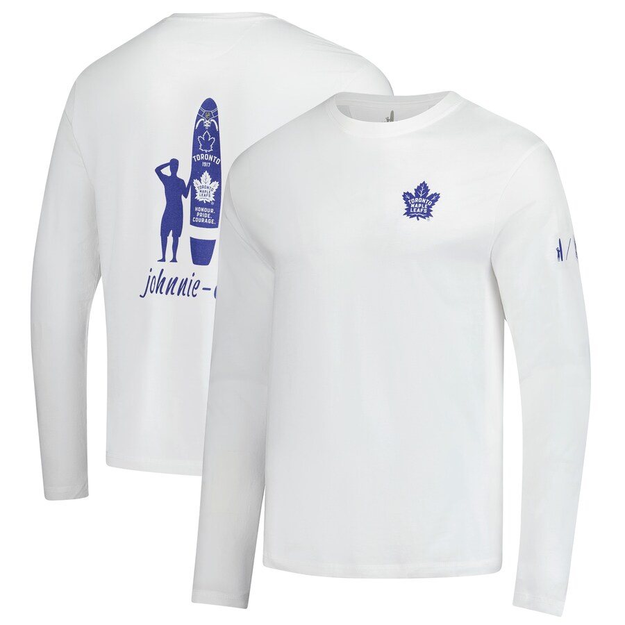 Men's Toronto Maple Leafs johnnie-O White Adam Long Sleeve T-Shirt - Puhuasuan