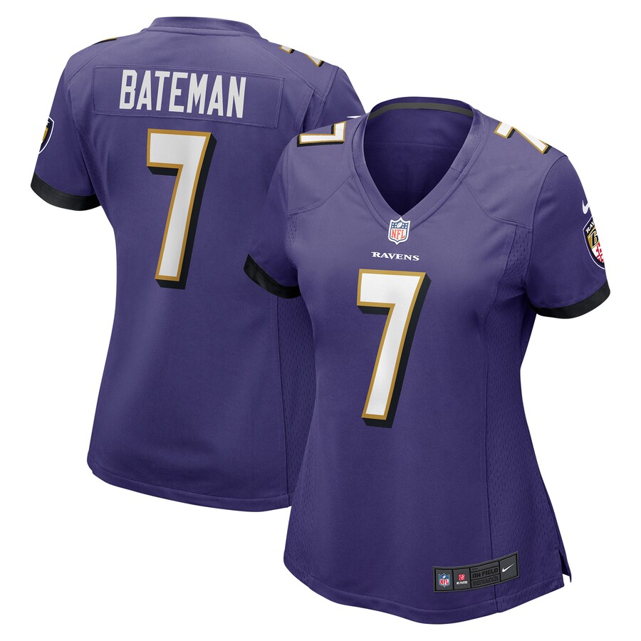 Women's Baltimore Ravens Rashod Bateman Nike Purple Game Jersey - Puhuasuan