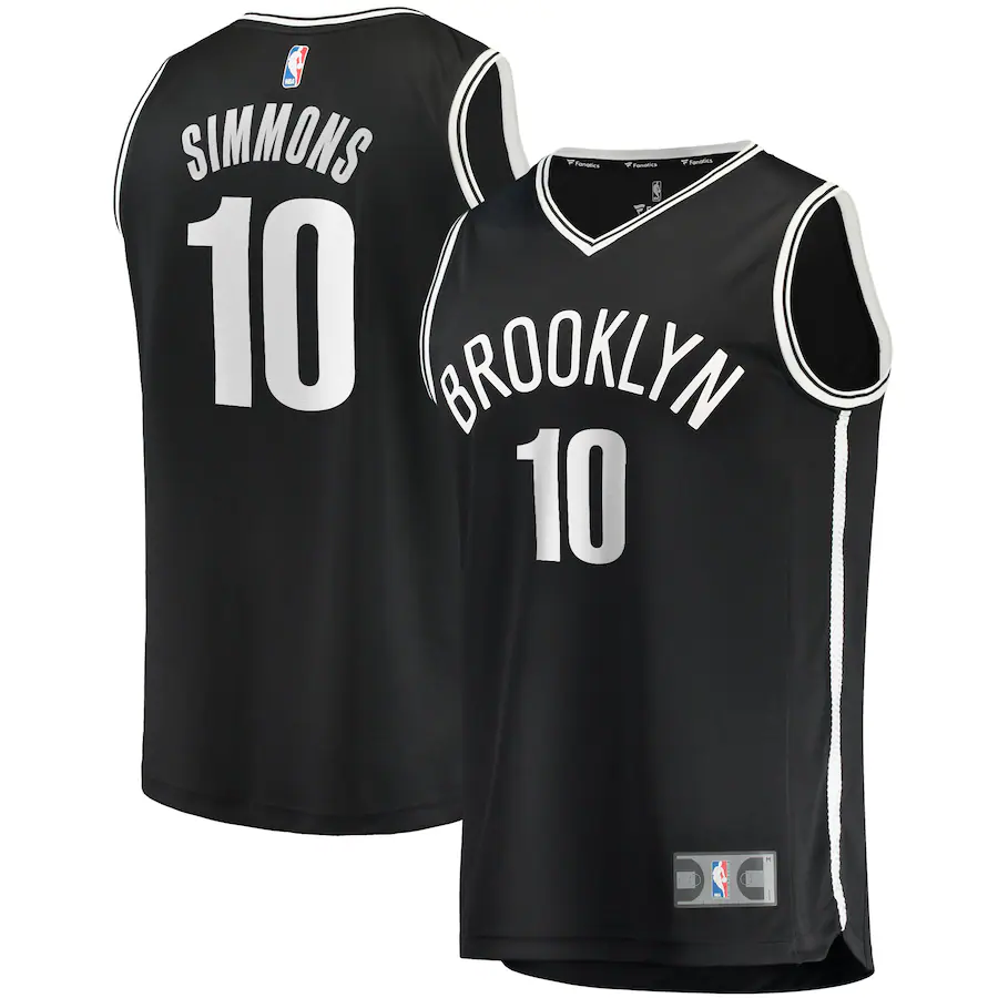 Youth Brooklyn Nets Ben Simmons Fanatics Black 2021/22 Fast Break Replica Jersey - Icon Edition - Puhuasuan