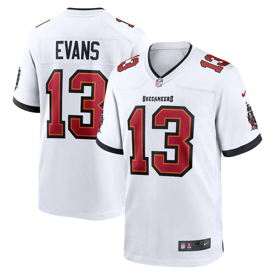 Men's Tampa Bay Buccaneers Mike Evans Nike  White White Game Jersey - Puhuasuan