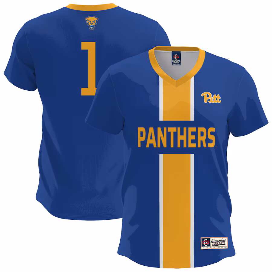 Men's GameDay Greats  Royal Pitt Panthers Lightweight Soccer Fashion Jersey - Puhuasuan