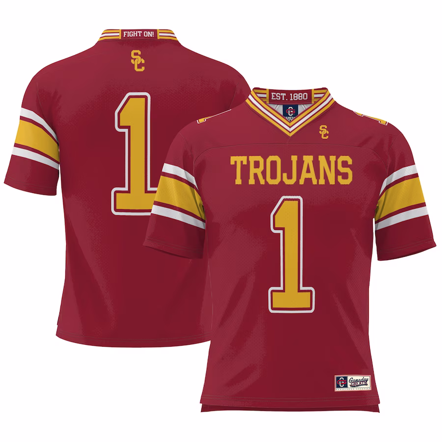 #1 USC Trojans GameDay Greats Youth Football Jersey - Cardinal - Puhuasuan