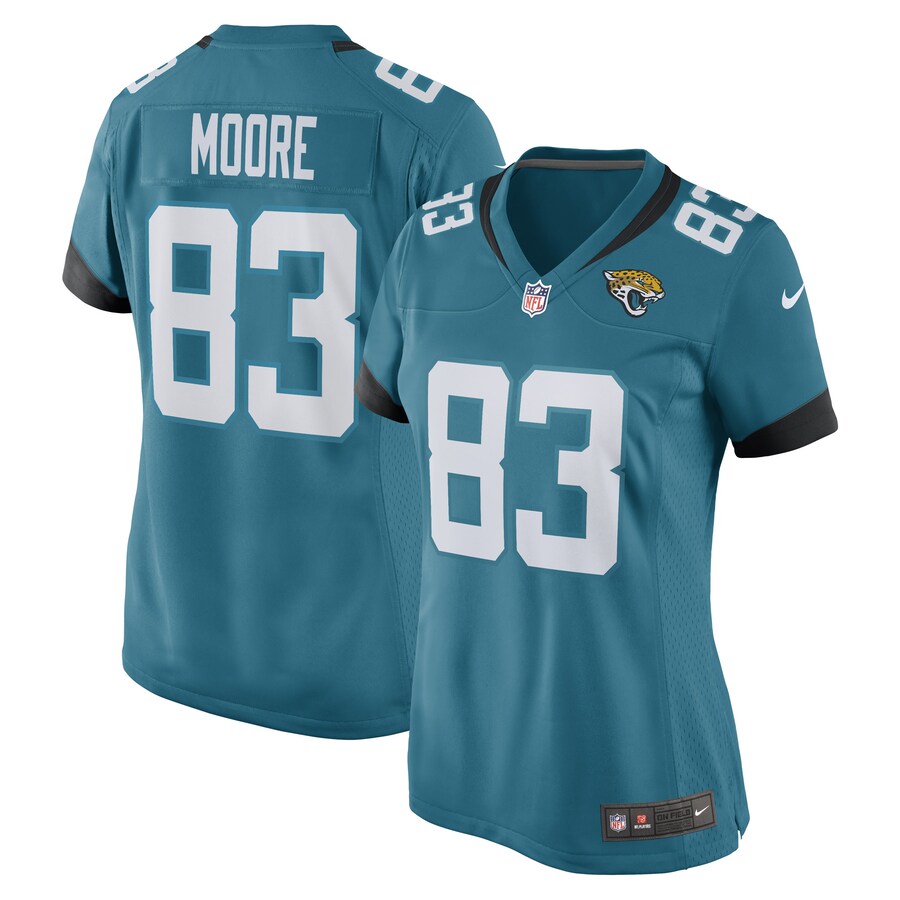 Women's Jacksonville Jaguars Jaylon Moore Nike Teal Game Player Jersey - Puhuasuan