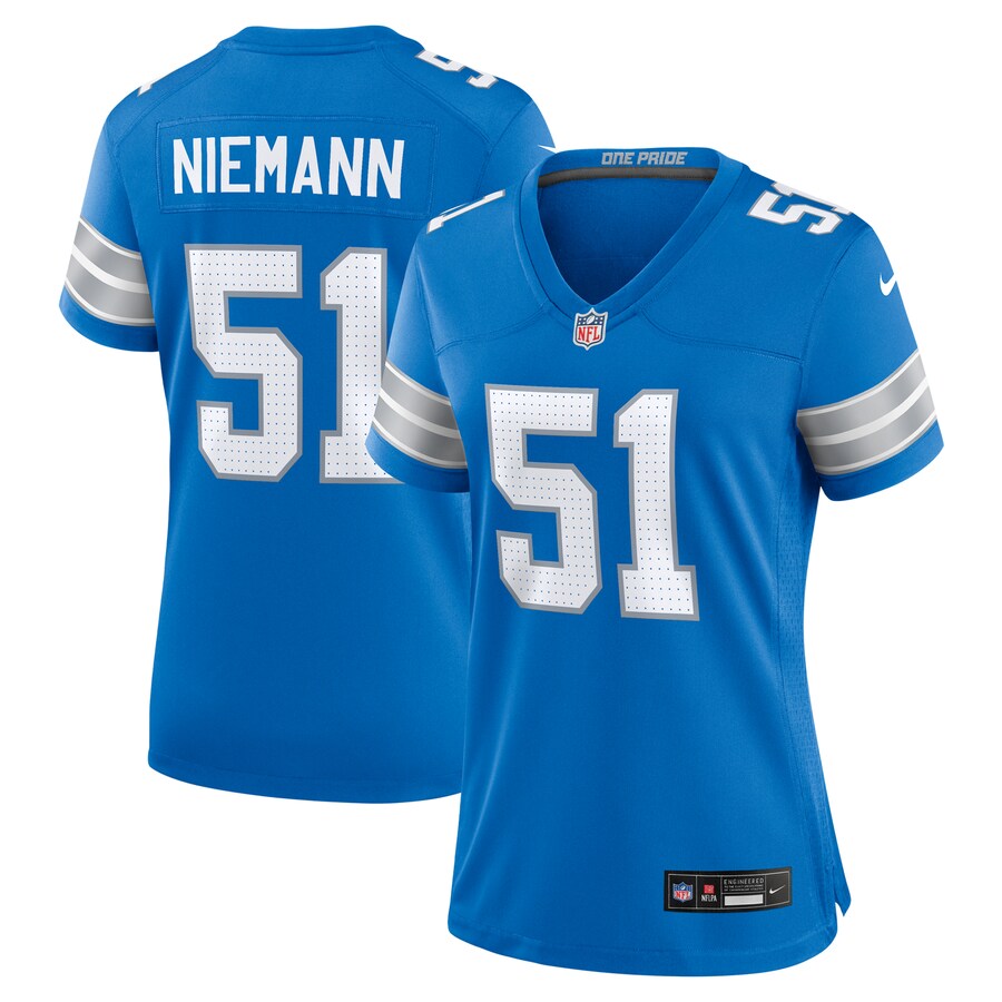Women's Detroit Lions Ben Niemann Nike  Blue Team Game Jersey - Puhuasuan