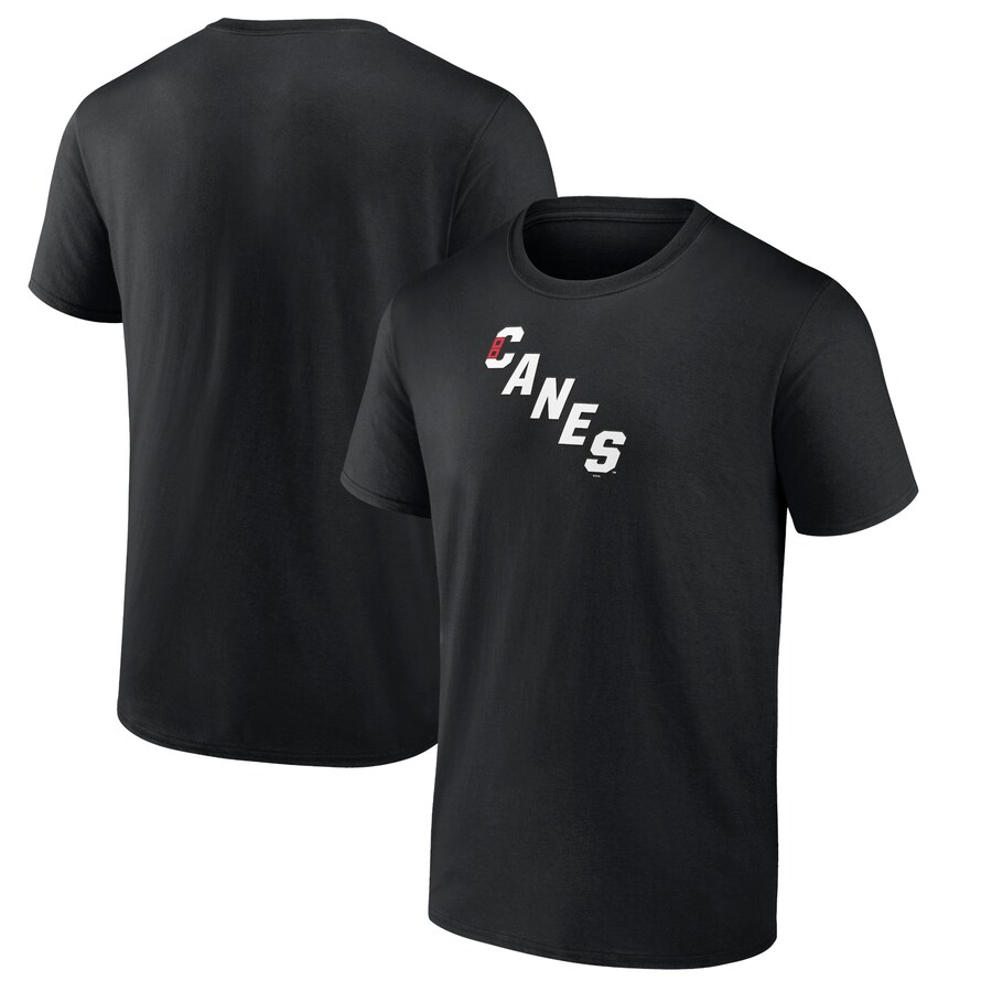 Men's Carolina Hurricanes Black Team Primary Logo Graphic T-Shirt - Puhuasuan