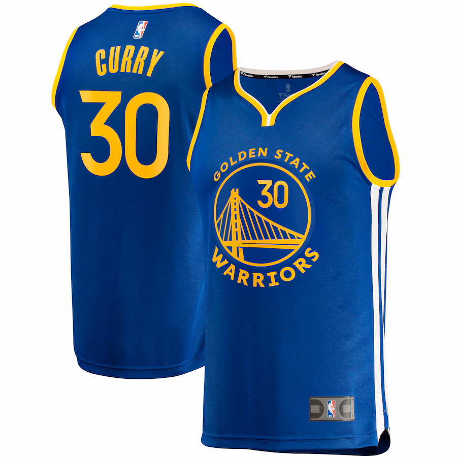 Men's Golden State Warriors Stephen Curry Fanatics Royal Big & Tall Fast Break Player Jersey - Icon Edition - Puhuasuan