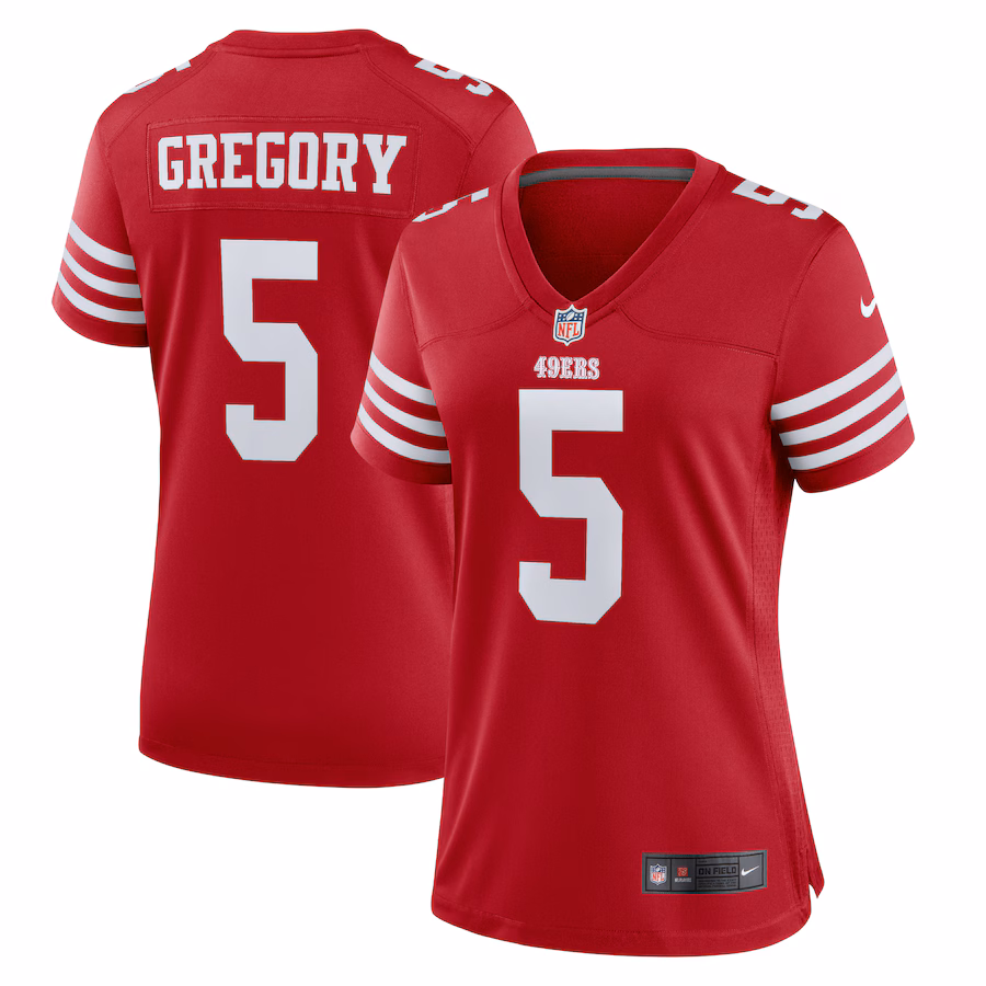 Women's San Francisco 49ers Randy Gregory Nike  Scarlet  Game Jersey - Puhuasuan