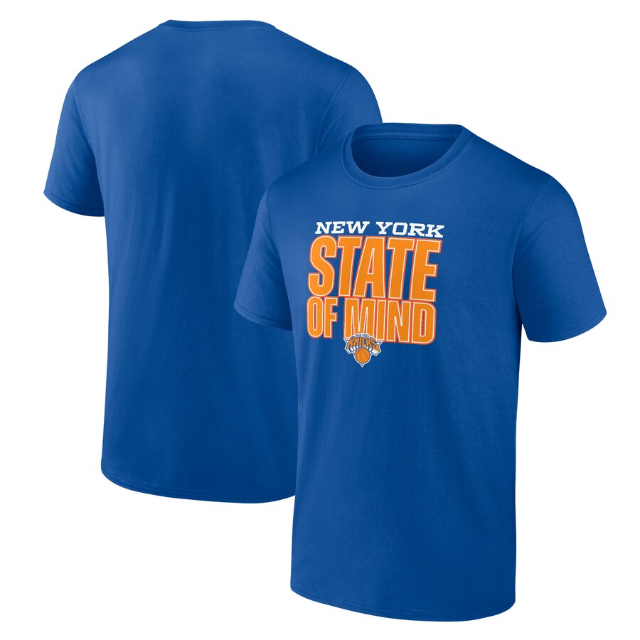 Men's New York Knicks Blue Pick & Roll Coverage T-Shirt - Puhuasuan